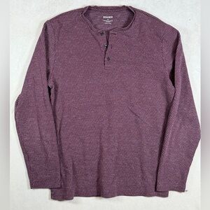 Bonobos Men’s Medium Burgundy Waffle Knit Henley Sweater